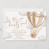 我々はTan赤ちゃんシャワー招待状を待つ 招待状 (正面)