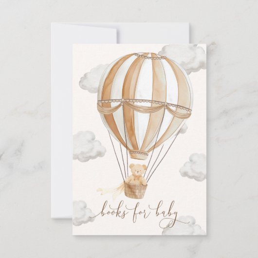 我々はTeddyクマの本のベビーカードを待つことができる 招待状 (裏面)