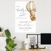 我々はTeddyクマ赤ちゃんシャワー歓迎を待つことができる ポスター (ホームオフィス)