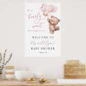 我々はTeddyクマ赤ちゃんシャワー歓迎を待つことができる ポスター (キッチン)