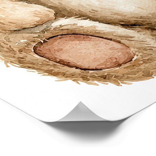 我々はTeddyクマ赤ちゃんシャワー歓迎を待つことができる ポスター (角)