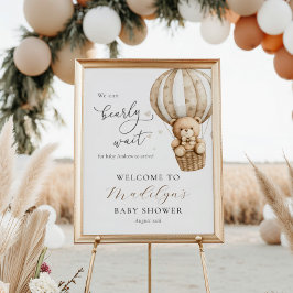 我々はTeddyクマ赤ちゃんシャワー歓迎を待つことができる ポスター