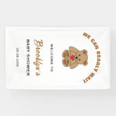 我々はTeddyクマ赤ちゃんシャワー歓迎を待つことができる 横断幕 (横)