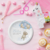 我々はTeddy Bear男の子の赤ちゃんシャワーInviを待つことができる ペーパープレート (パーティー)