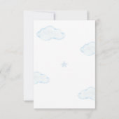 我々はTeddy Bear Blue Boy Baby Showerを待つことができる サンキューカード (裏面)