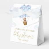 我々はTeddy Bear Blue Boy Baby Showerを待つことができる フェイバーボックス (正面サイド)