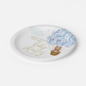 我々はTeddy Bear Blue Boy Baby Showerを待つことができる ペーパープレート (アングル)