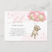 我々はTeddy Bear GIrl本を持って待つことができる エンクロージャーカード (正面)