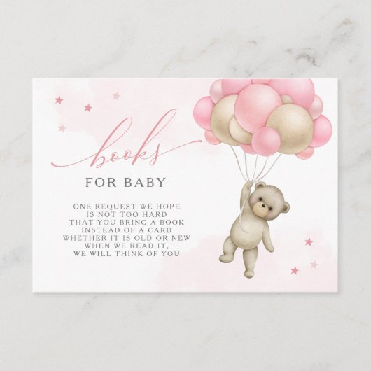 我々はTeddy Bear GIrl本を持って待つことができる エンクロージャーカード (正面)