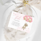 我々はTeddy Bear GIrl本を持って待つことができる エンクロージャーカード