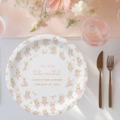 我々はtutu興奮バレリーナピンクベビーシャワー ペーパープレート