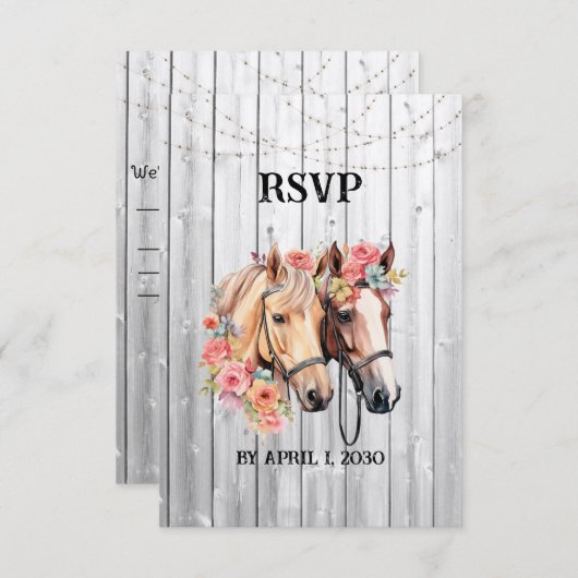 我々はWestern'sのヒットを取得してい結婚る 出欠カード (正面/裏面)