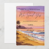 我々はyesと言った – ボホビーチカリフォルニア結婚&ズ 招待状 (正面/裏面)