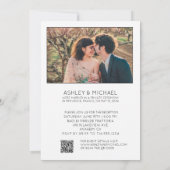 我々はYesエレガントQRコード披露宴のみ2写真 招待状 (裏面)