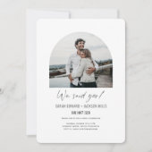 我々はyesシンプル写真モダンの投げ結婚出し 招待状 (正面)