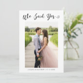 我々はYesハートスモダンクリッ結婚トの写真を言った 案内状 (スタンド正面)