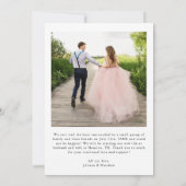 我々はYesハートスモダンクリッ結婚トの写真を言った 案内状 (裏面)