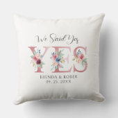 我々はYesフローラ手紙を言った クッション (裏面)