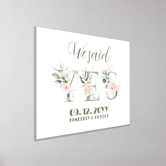 我々はYesフローラ手紙を言った 箔ポスター (レイダウン)