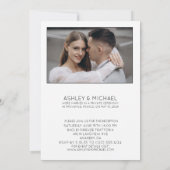 我々はYesホワイトオーバーレイ披露宴のみ2枚の写真 招待状 (裏面)