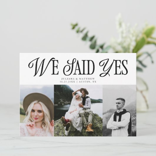 我々はYesヴィンテージエレガンス結婚の写真を数々の言った 案内状 (スタンド正面)