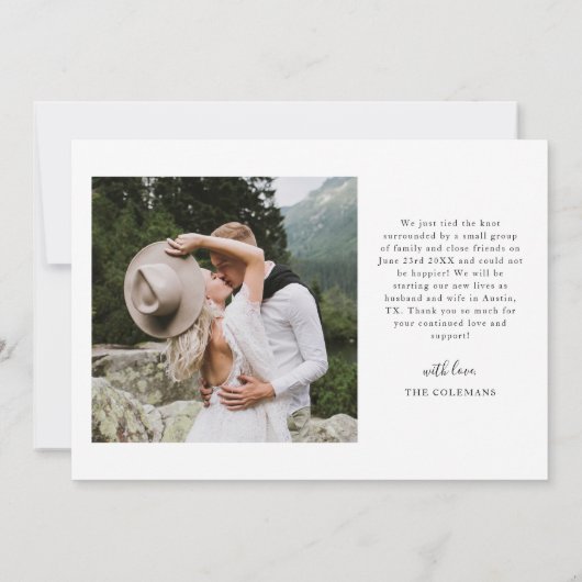 我々はYesヴィンテージエレガンス結婚の写真を数々の言った 案内状 (裏面)