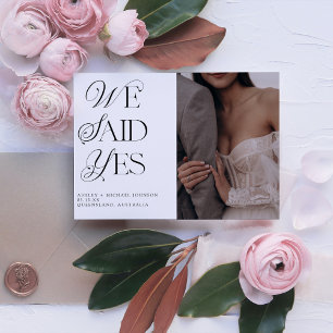 我々はYes写真結婚式レセプションQRコード 招待状