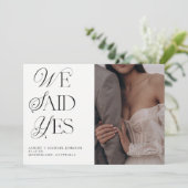 我々はYes写真結婚式レセプションQRコード 招待状 (スタンド正面)