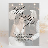 我々はYes結婚式招待状とフォトオーバーレイ 招待状