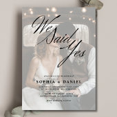 我々はYes結婚式招待状とフォトオーバーレイ 招待状