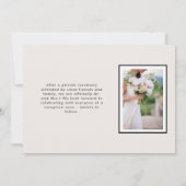 我々はYES |赤面+ブラック2フォト結婚ズ 招待状 (裏面)