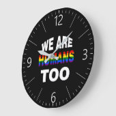 我々も人間だ ラージ壁時計 (傾斜)