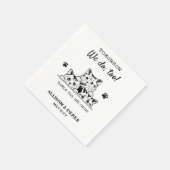 我々も ペットネーム猫のリハ結婚ーサルディナー スタンダードカクテルナプキン (角)