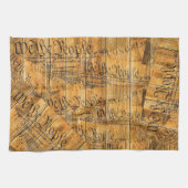 我々アメリカ合衆国憲法素朴木材 キッチンタオル (横)