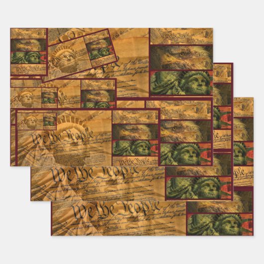 我々アメリカ合衆国憲法 ラッピングペーパーシート (セット)