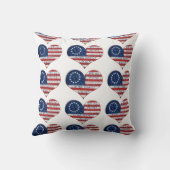 我々アメリカ国旗のハート クッション (裏面)