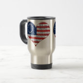 我々アメリカ国旗のハート トラベルマグ (正面左)