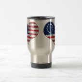 我々アメリカ国旗のハート トラベルマグ (中央)