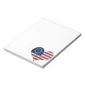 我々アメリカ国旗のハート ノートパッド (回転)