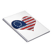 我々アメリカ国旗のハート ノートブック (右側)