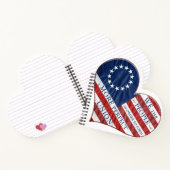 我々アメリカ国旗のハート ノートブック (内部)