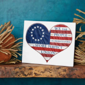 我々アメリカ国旗のハート フォトプラーク (側面)