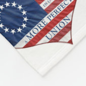 我々アメリカ国旗のハート フリースブランケット (角)