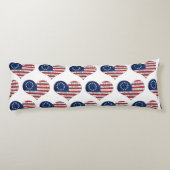 我々アメリカ国旗のハート ボディピロー (裏面)