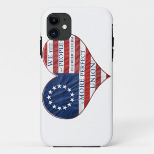 我々アメリカ国旗のハート iPhone 11 ケース