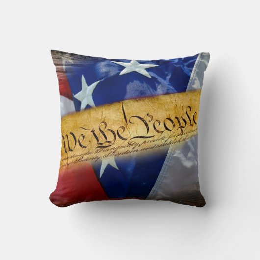 我々アメリカ国旗 クッション (正面)