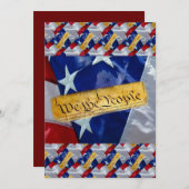我々アメリカ国旗 サンキューカード (正面/裏面)