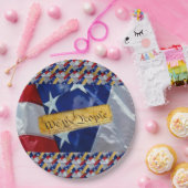 我々アメリカ国旗 ペーパープレート (パーティー)