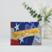 我々アメリカ国旗 ポストカード (スタンド正面)