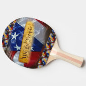 我々アメリカ国旗 卓球ラケット (横)